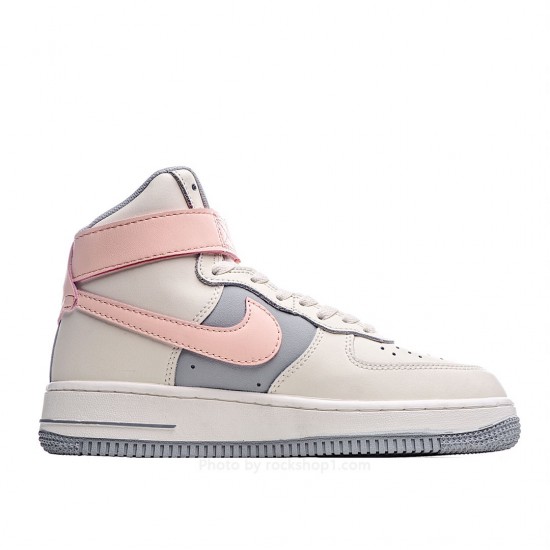 Nike Air Force 1 Mid High Top Beige Grey