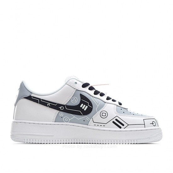 Nike Air Force 1 Low'07 Black, White and Grey Low Top Sneakers