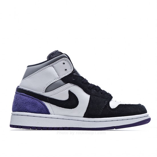 Air Jordan 1 Mid AJ1 Mid Basketball Shoes Grey Panda