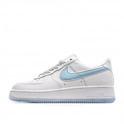 Nike Air Force 1 Sneakers White and Blue 3M Reflective