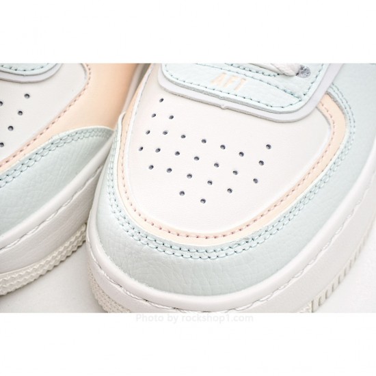 Nike Air Force 1 Shadow White, Blue and Pink Low-Top Sneakers