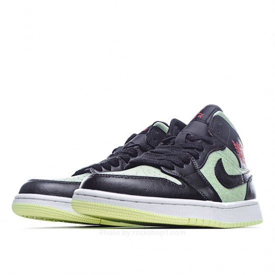 Wmns Air Jordan 1 Mid SE 'Black Barely Volt'