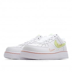 Nike Air Force 107 Low White Green Low Top