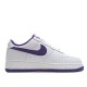 NikeAir Force 107 Low White Deep Purple Low Top