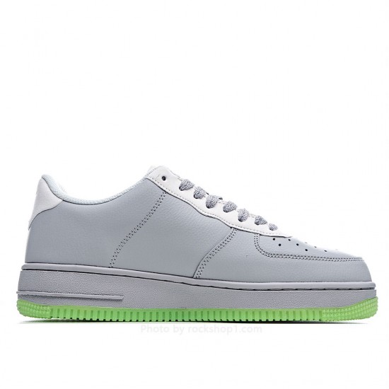 Nike Air Force 1 Low Grey-Green Drop Hook Low-Top Sneakers