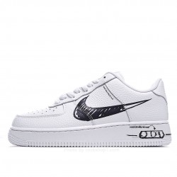 Nike AIR FORCE 1 SCHEMATIC WHITE/BLACK Sketch Black & White