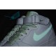 Nike Air Force 1 Mid Mid Top White and Green Reflective Gypsophila