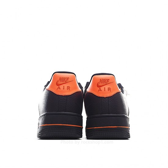 Nike Air Force 107 Black & Orange Low Top