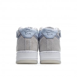 Nike Air Force 1 07 AF1 Light Armoury Blue Mid-Top Sneakers