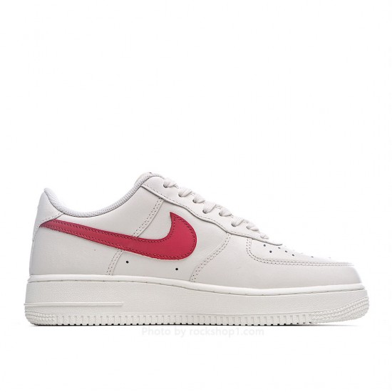 Nike Air Force 1 AF1 White and Red Sneakers