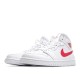 Wmns Air Jordan 1 Mid 'White University Red'