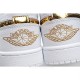 Wmns Air Jordan 1 Retro Low 'White Metallic Gold'