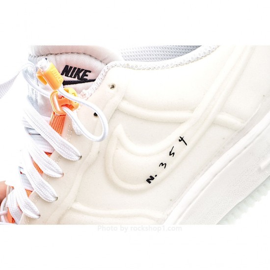 Nike Air Force 1 Experimental-Type N. 354 Sail Atomic Orange Low-Top Sneakers