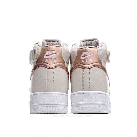 Nike Air Force 1 High High Top Milk Tea Black Rose Gold