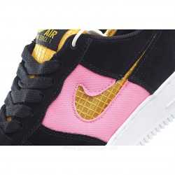 Nike Wmns Air Force 1'07 Black Pink Yellow