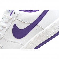 NikeAir Force 107 Low White Deep Purple Low Top